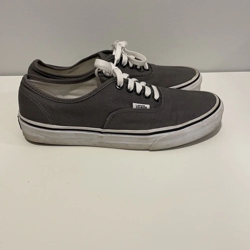 Vans Gray Canvas Low-Top Sneakers